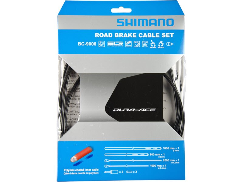 Shimano Bremszugset Dura Ace Rennrad, Polymer schwarz